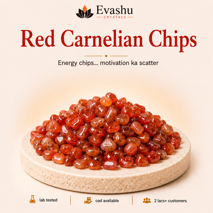 Natural Carnelian Crystal Chips for Motivation