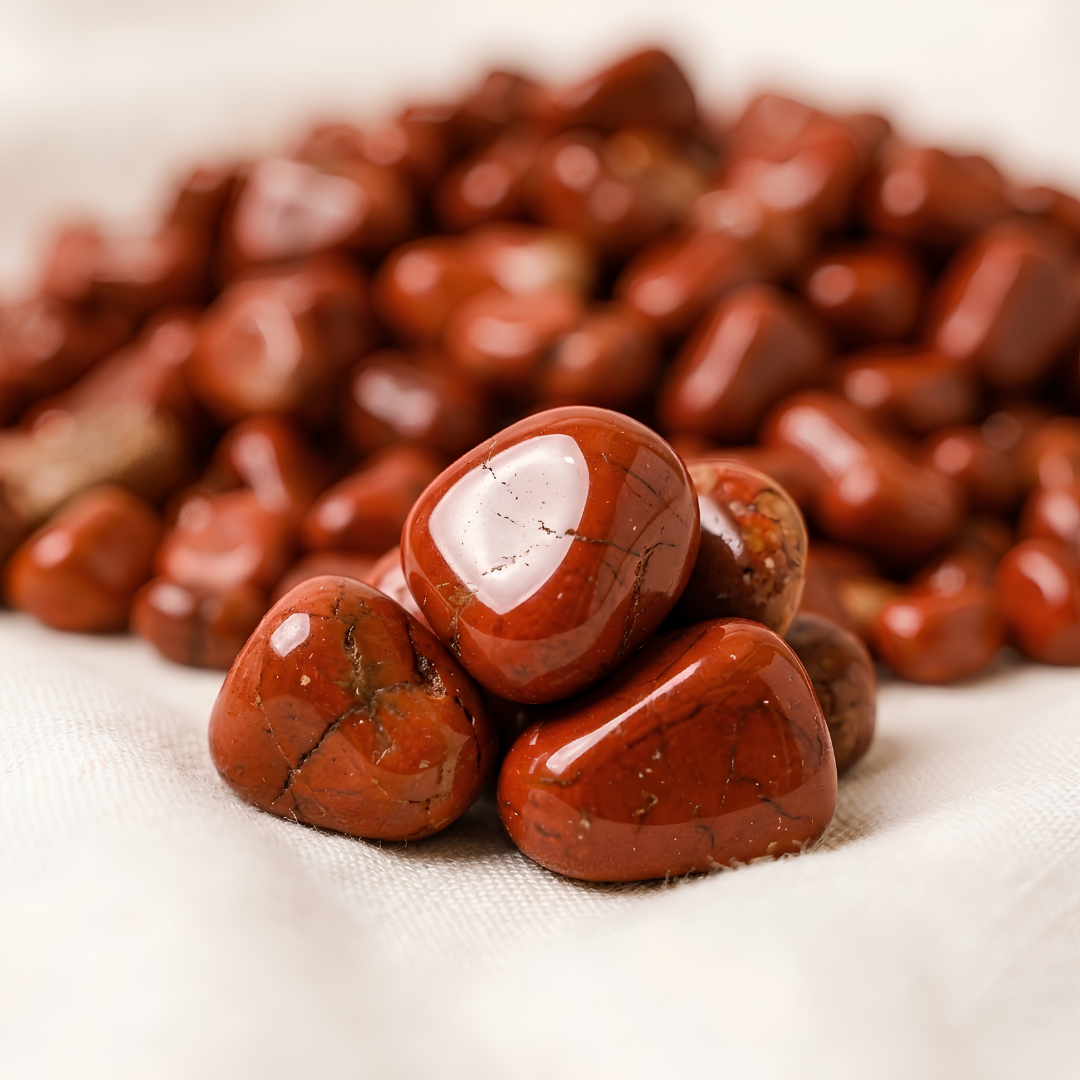 Natural Red Jasper Crystal Chips for Strength
