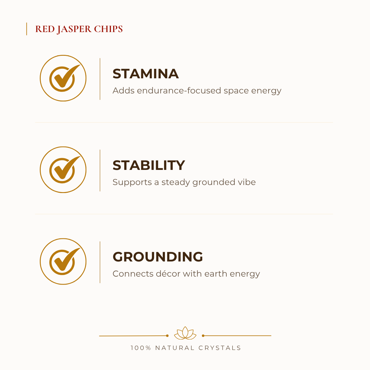 Natural Red Jasper Crystal Chips for Strength