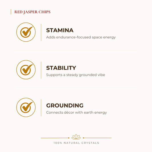Natural Red Jasper Crystal Chips for Strength