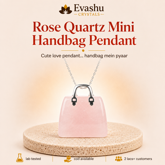 Natural Rose Quartz Mini Handbag Pendant for Self-Love