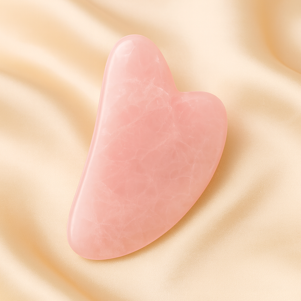 Natural Rose Quartz Gua Sha for Self-Love