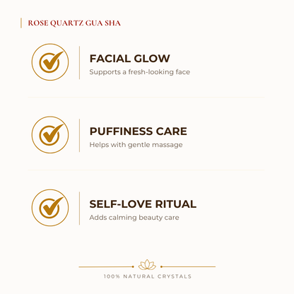 Natural Rose Quartz Gua Sha for Self-Love