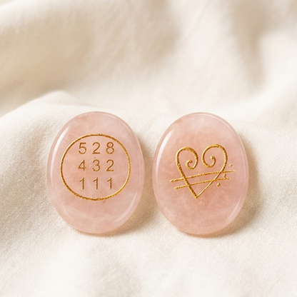 Natural Rose Quartz Zibu Coin for Love