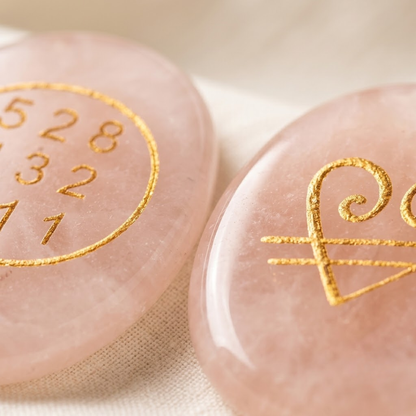 Natural Rose Quartz Zibu Coin for Love