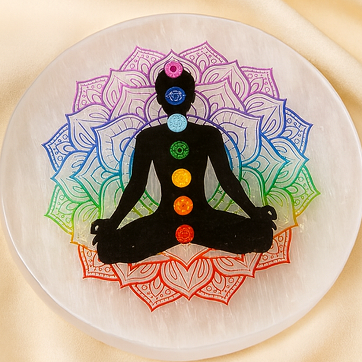 Natural Selenite Square Charging Plate for Purification
