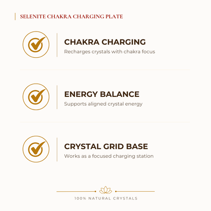 Natural Selenite Square Charging Plate for Purification