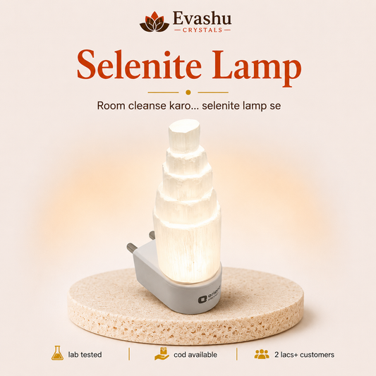 Natural Selenite Crystal Lamp for Serenity