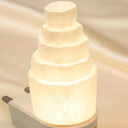 Natural Selenite Crystal Lamp for Serenity