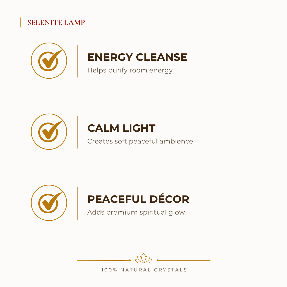 Natural Selenite Crystal Lamp for Serenity