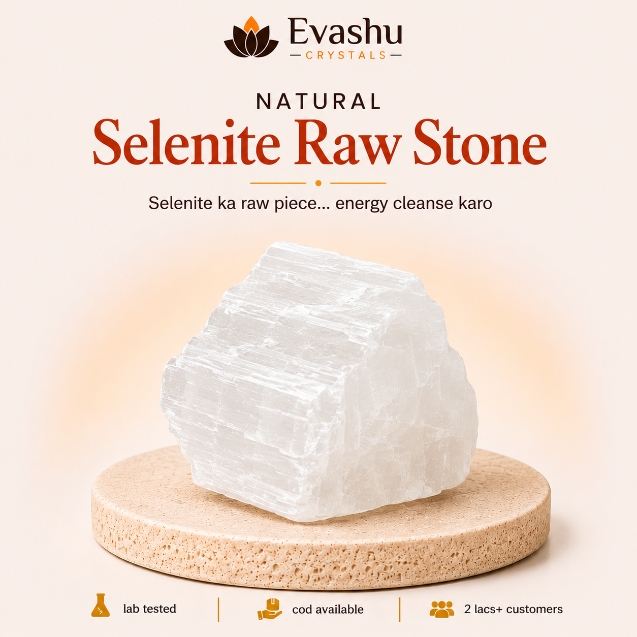 Natural Selenite Raw Stone for Cleansing