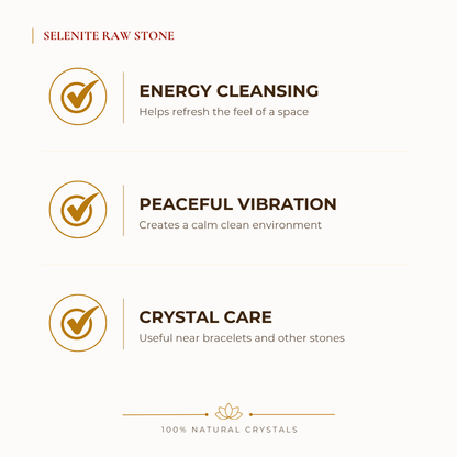 Natural Selenite Raw Stone for Cleansing