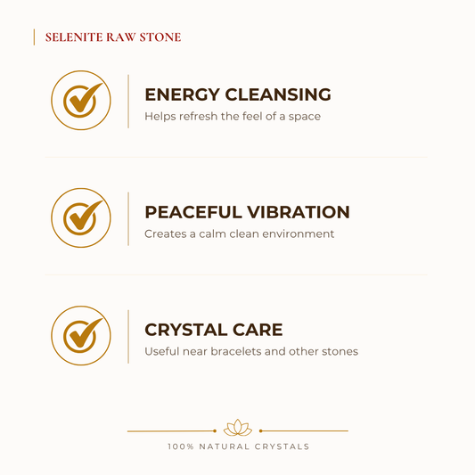 Natural Selenite Raw Stone for Cleansing