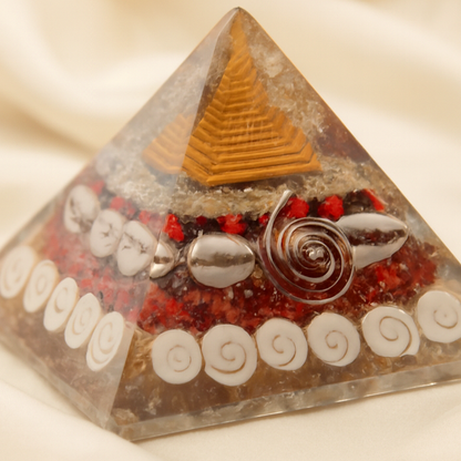 Natural Sri Yantra Pyramid for Abundance