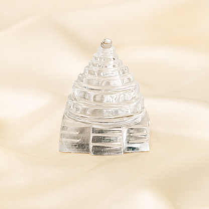 Natural Clear Quartz Sri Yantra Tortoise for Clarity