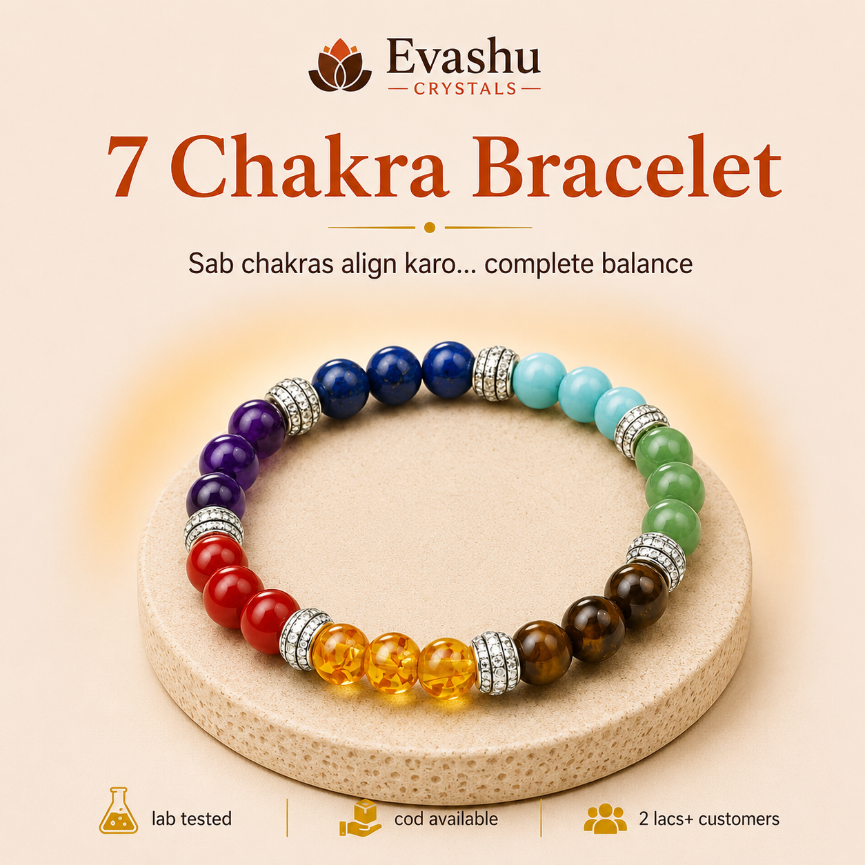 Natural 7 Chakra Bracelet - Image 1