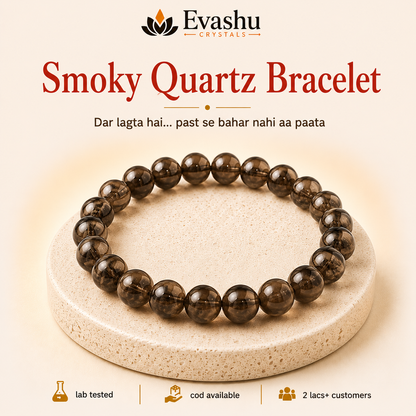 Natural Smoky Quartz 8mm Bracelet for Grounding