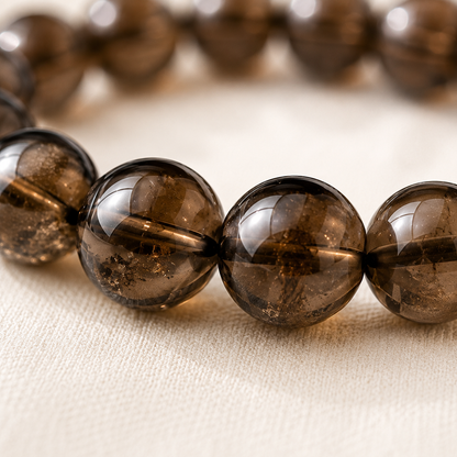 Natural Smoky Quartz 8mm Bracelet for Grounding