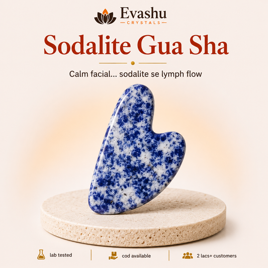 Natural Sodalite Gua Sha for Clarity