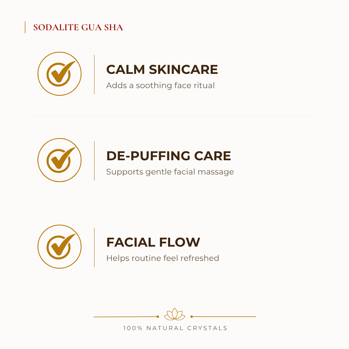 Natural Sodalite Gua Sha for Clarity