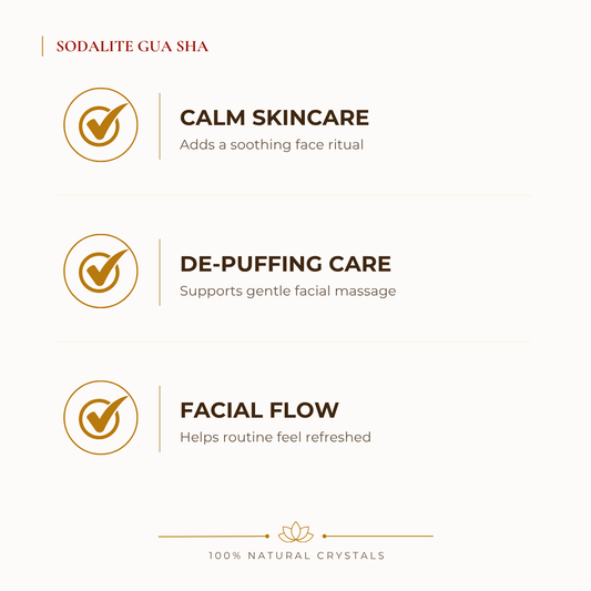 Natural Sodalite Gua Sha for Clarity