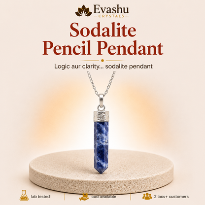 Natural Sodalite Pencil Pendant for Communication