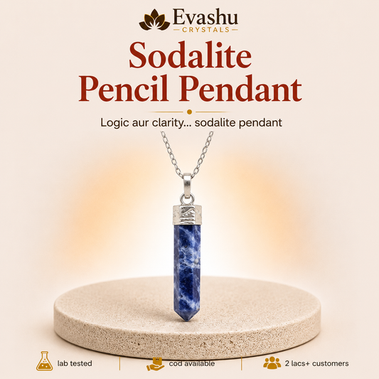 Natural Sodalite Pencil Pendant for Communication