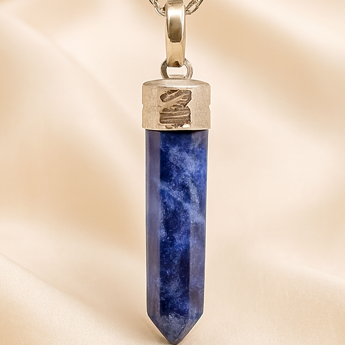 Natural Sodalite Pencil Pendant for Communication