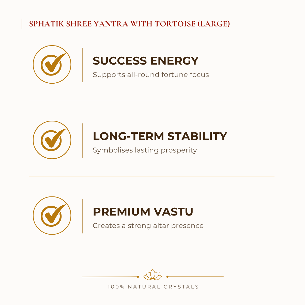 Sphatik Shree Yantra Tortoise - Image 2