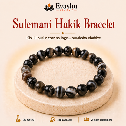 Natural Sulemani Agate 8mm Bracelet for Mindfulness