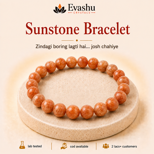 Natural Sunstone 8mm Bracelet for Success