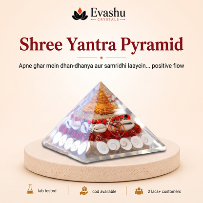 Natural Sri Yantra Pyramid for Abundance