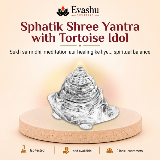 Sphatik Shree Yantra Tortoise - Image 1