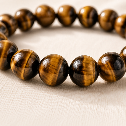 Natural Tiger Eye 8mm Bracelet for Focus