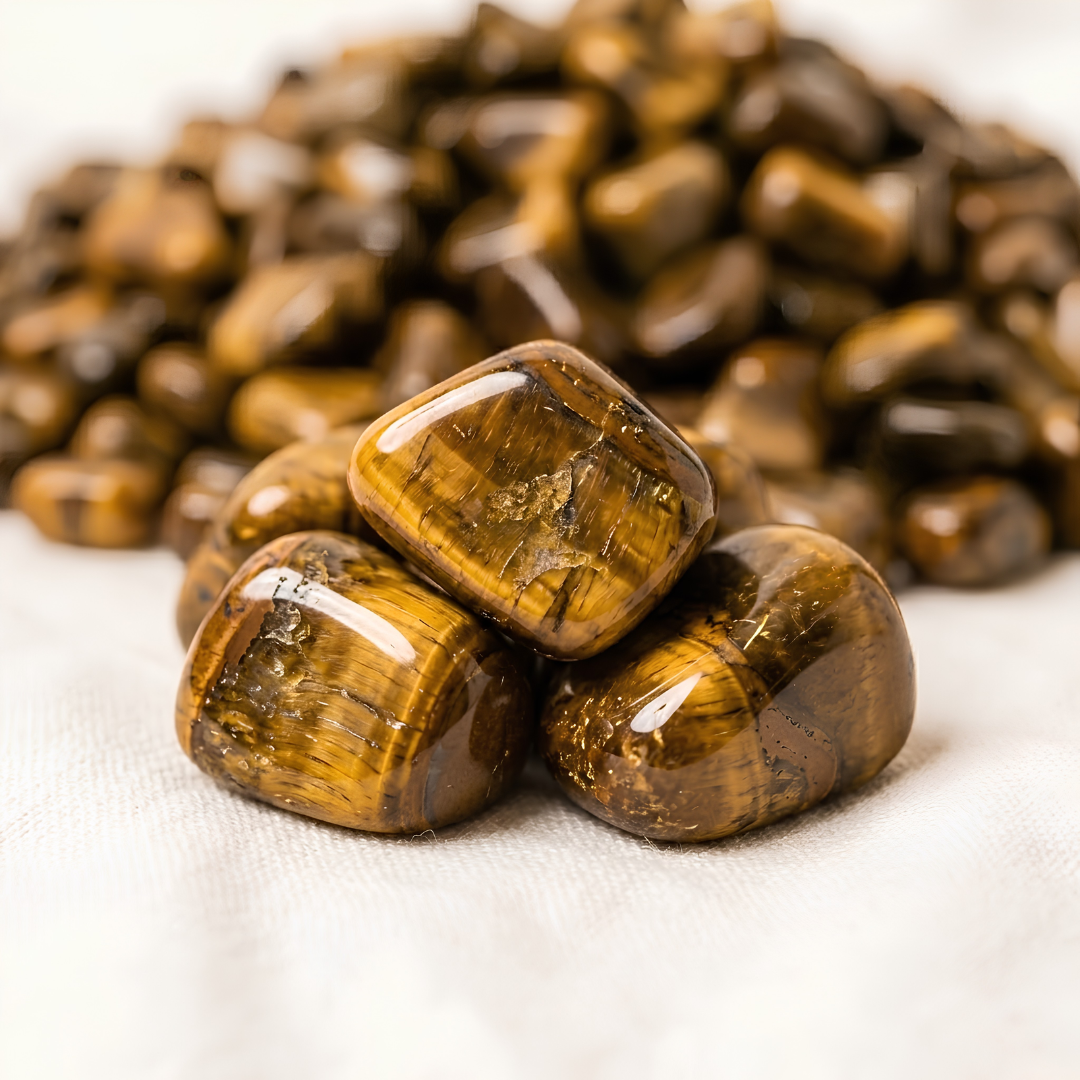 Natural Tiger Eye Crystal Chips for Focus