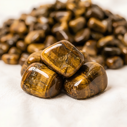 Natural Tiger Eye Crystal Chips for Focus