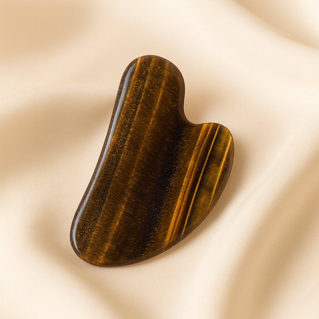 Natural Tiger Eye Gua Sha for Confidence