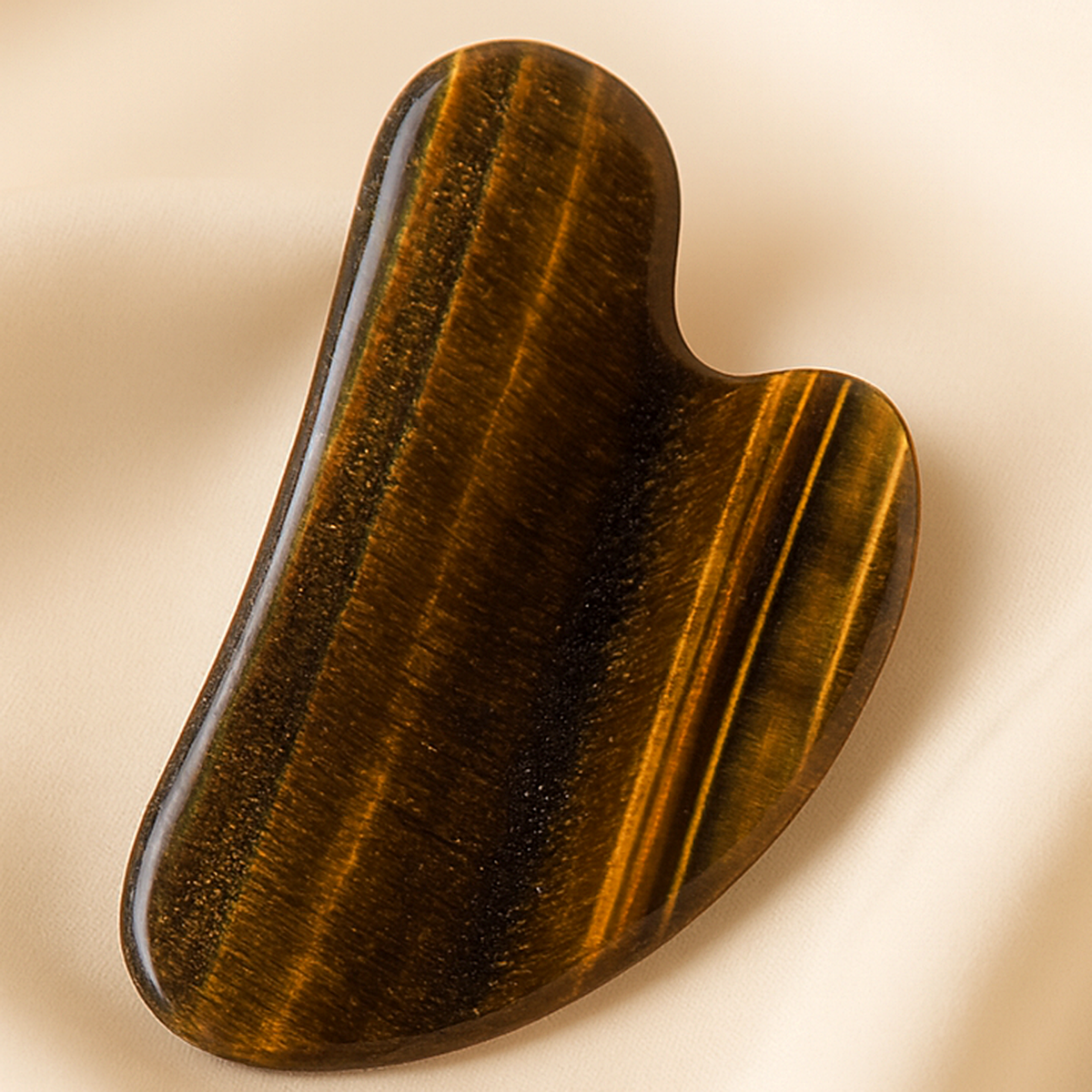 Natural Tiger Eye Gua Sha for Confidence