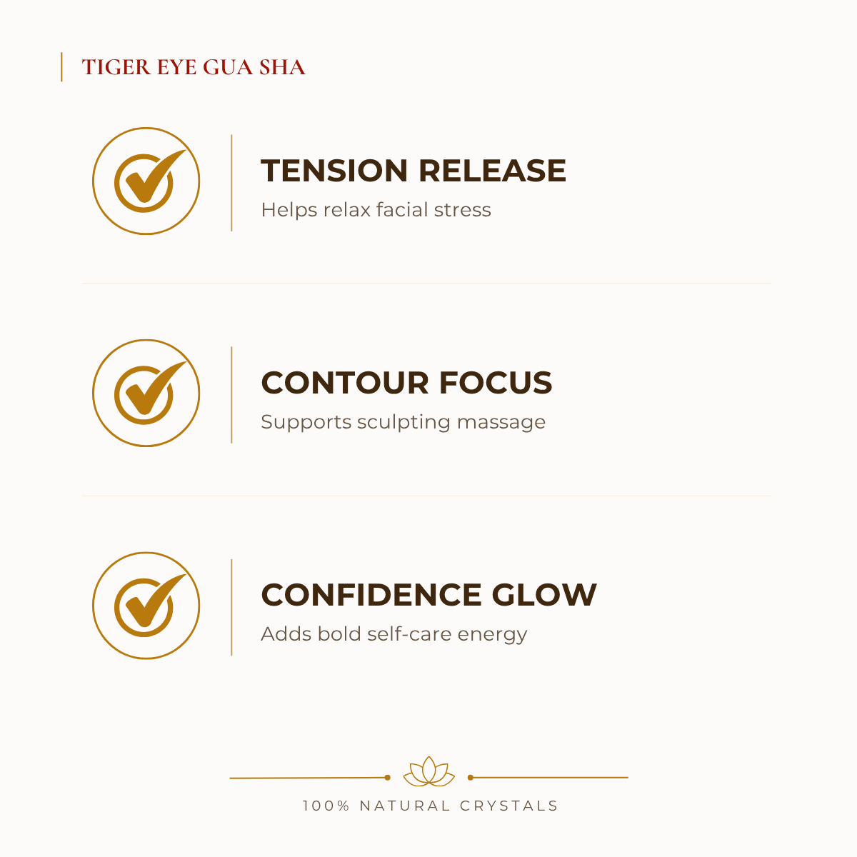 Natural Tiger Eye Gua Sha for Confidence