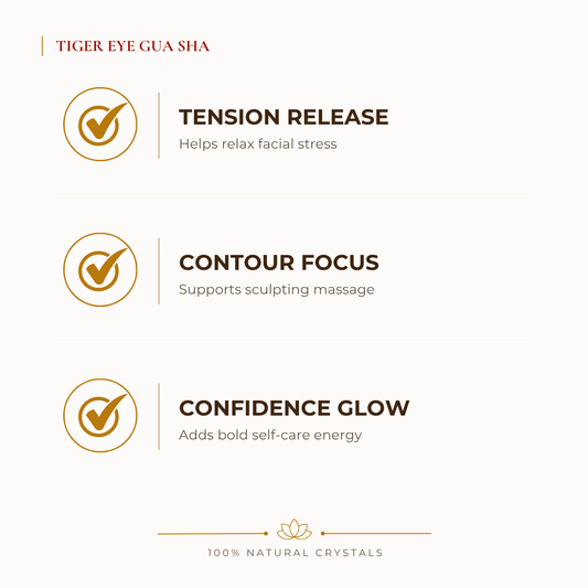 Natural Tiger Eye Gua Sha for Confidence