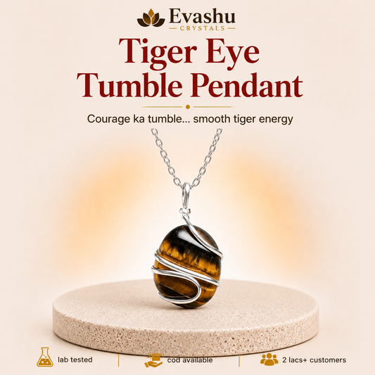 Natural Tiger Eye Tumble Pendant for Willpower