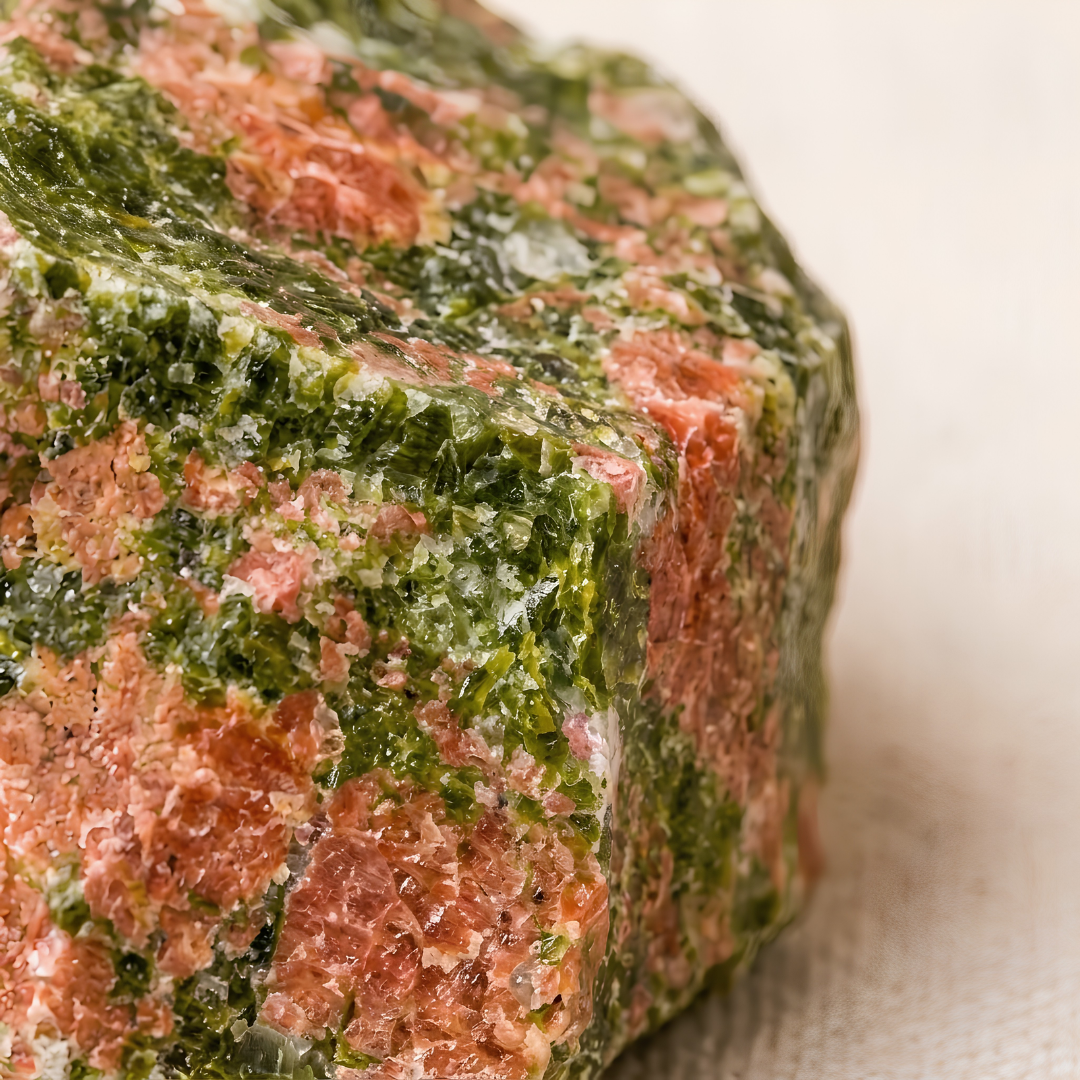 Natural Unakite Raw Stone for Emotional Balance
