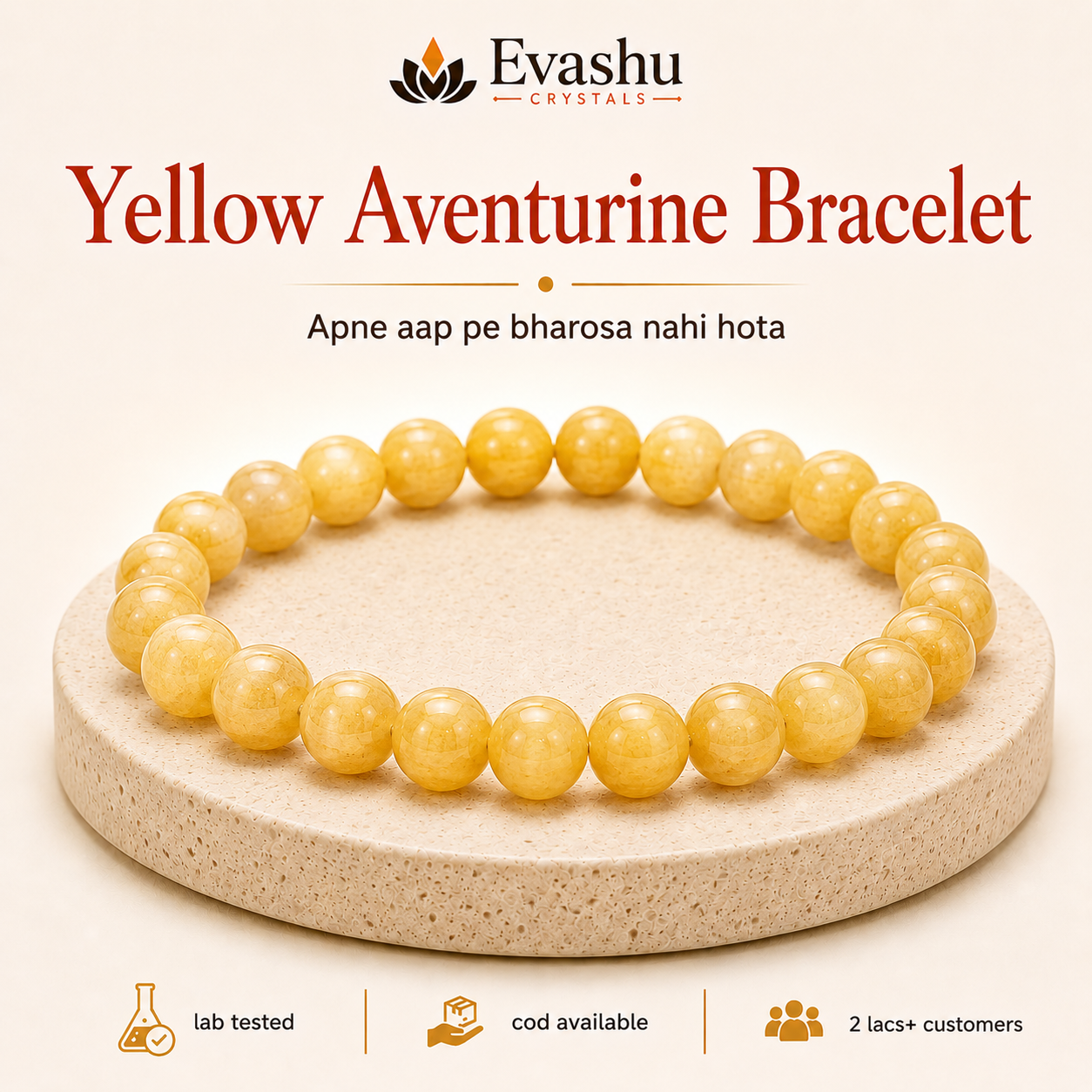 Natural Yellow Aventurine 8mm Bracelet for Optimism