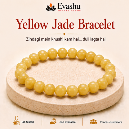 Natural Yellow Jade 8mm Bracelet for Joy