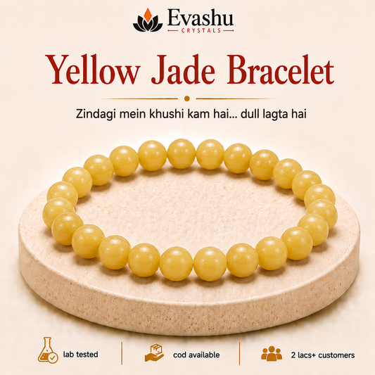 Natural Yellow Jade 8mm Bracelet for Joy