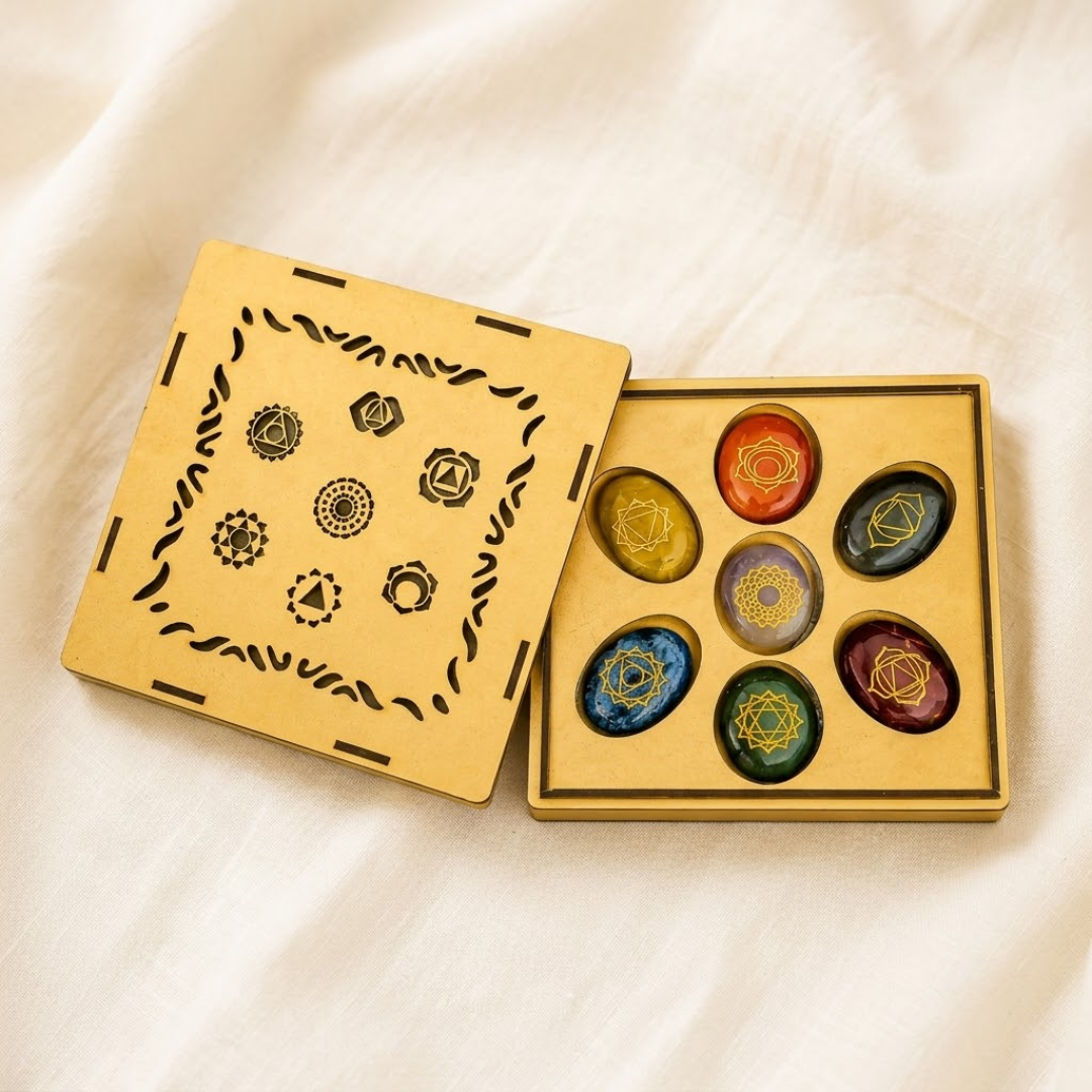 7 Chakra Zibu Reiki Coin Set for Alignment