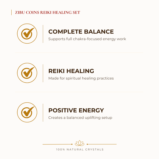7 Chakra Zibu Reiki Coin Set for Alignment