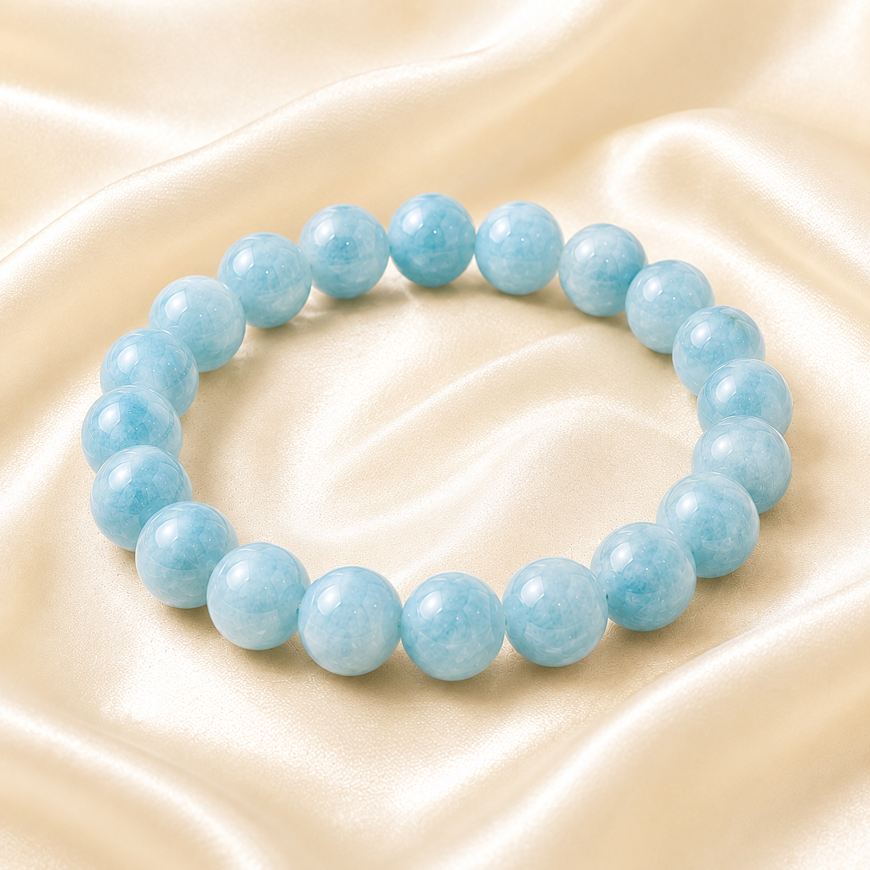 Natural Aquamarine 8mm Bracelet for Calm