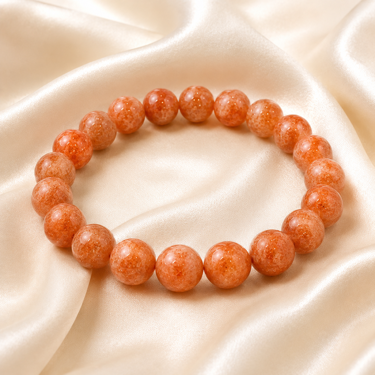 Natural Sunstone 8mm Bracelet for Success