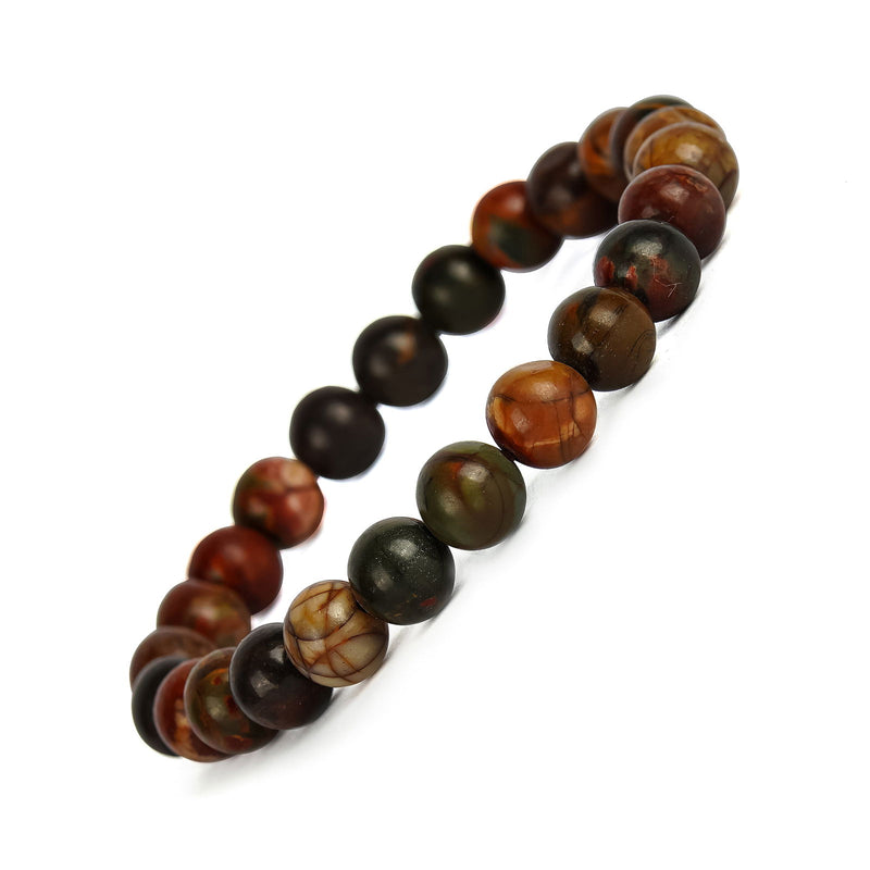 Natural Picasso Jasper 8mm Bracelet for Creativity